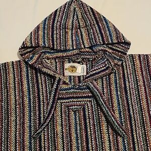 Earth Ragz The Best Solution For Evolution, Size M, Pullover Poncho Hoodie Baja